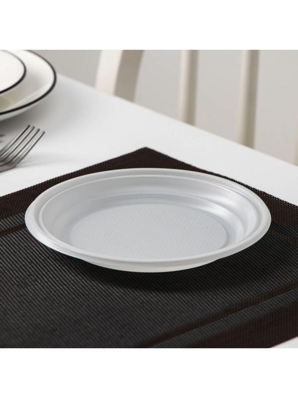 Набор одноразовой посуды на 6 персон «Биг-Пак №1», тарелки глубокие, тарелки плоские, стаканчики: 200 мл, 300 мл, 500 мл, вилки, ножи, ложки, трубочки, бумажные салфетки, зубочистки, цвет белый