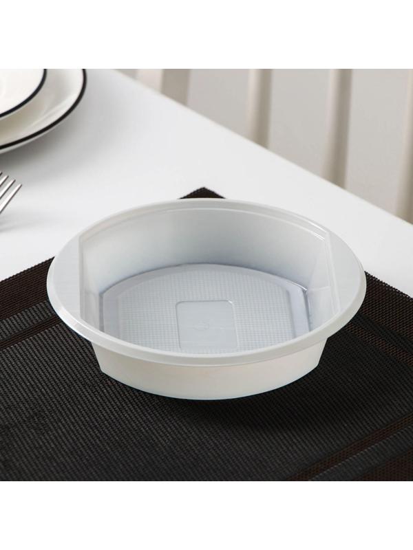 Набор одноразовой посуды на 6 персон «Биг-Пак №1», тарелки глубокие, тарелки плоские, стаканчики: 200 мл, 300 мл, 500 мл, вилки, ножи, ложки, трубочки, бумажные салфетки, зубочистки, цвет белый