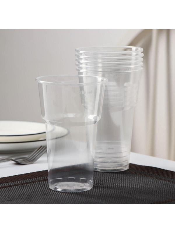 Набор одноразовой посуды на 6 персон «Биг-Пак №2», тарелки секционные, стаканчики: 200 мл, 300 мл, 500 мл, вилки, ножи, трубочки, бумажные салфетки, зубочистки, цвет белый