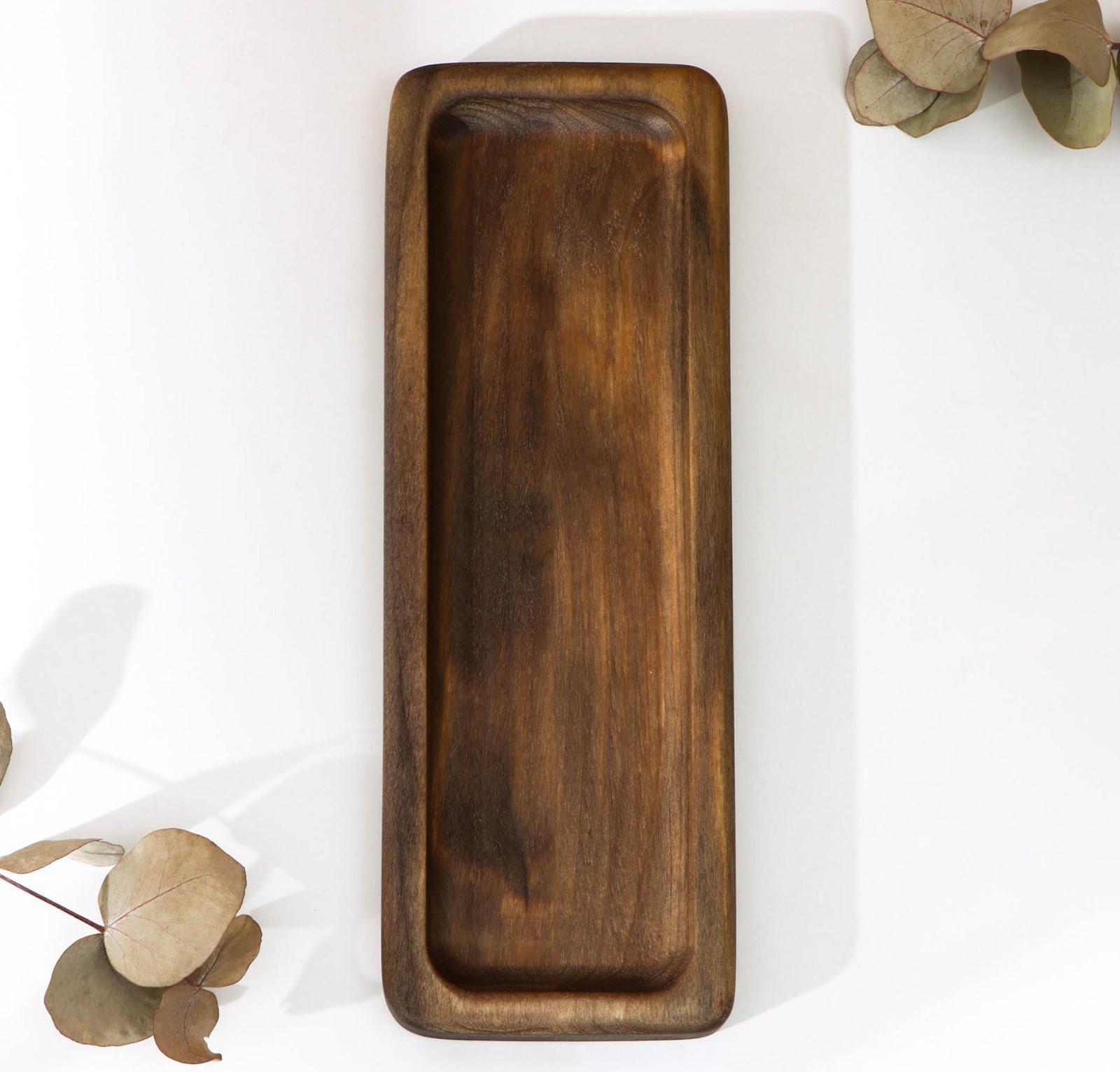 Подставка для столовых приборов Adelica, 23×8×1,8 см, окрашен в тёмный цвет, берёза