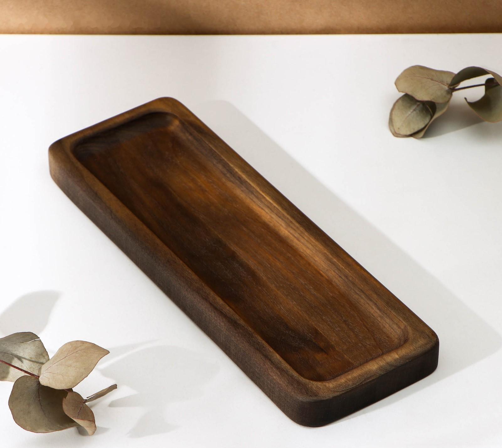 Подставка для столовых приборов Adelica, 23×8×1,8 см, окрашен в тёмный цвет, берёза