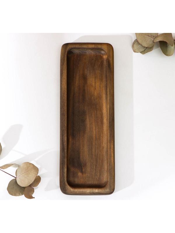 Подставка для столовых приборов Adelica, 23×8×1,8 см, окрашен в тёмный цвет, берёза