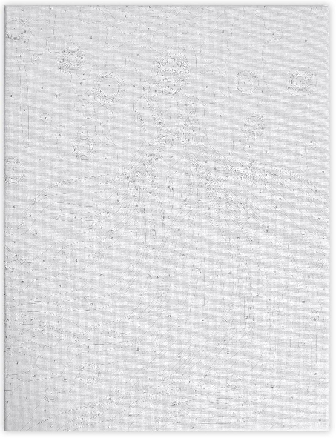 Картина по номерам на раме, с гирляндой «Платье», 30х40 см