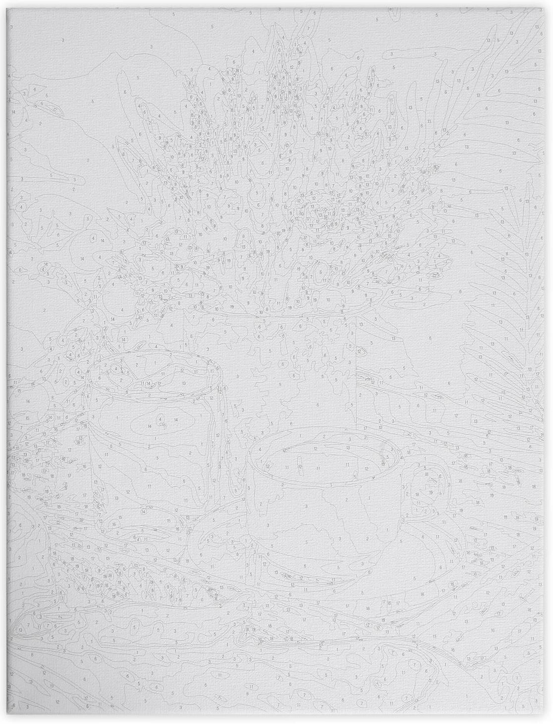 Картина по номерам на раме, с гирляндой «Кофе», 30х40 см