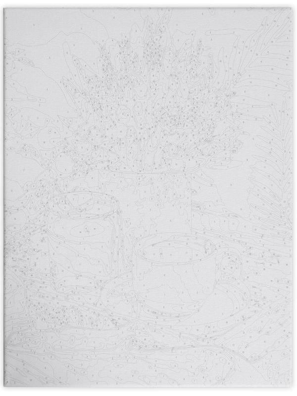 Картина по номерам на раме, с гирляндой «Кофе», 30х40 см