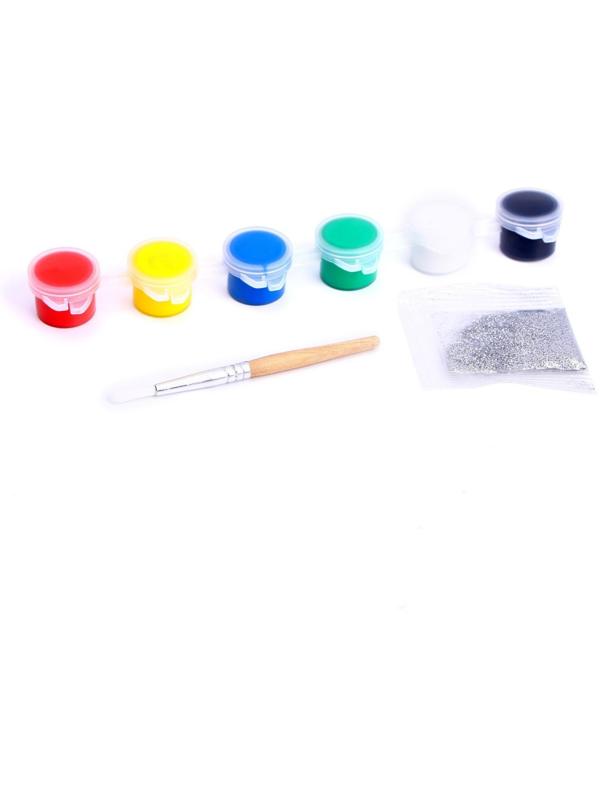 Набор для творчества. Ёлочные шары под раскраску «Счастья в Новом году», 4 шт.