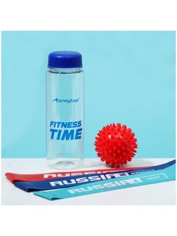 Набор для фитнеса «Россия»: 3 фитнес-резинки, бутылка для воды, массажный мяч