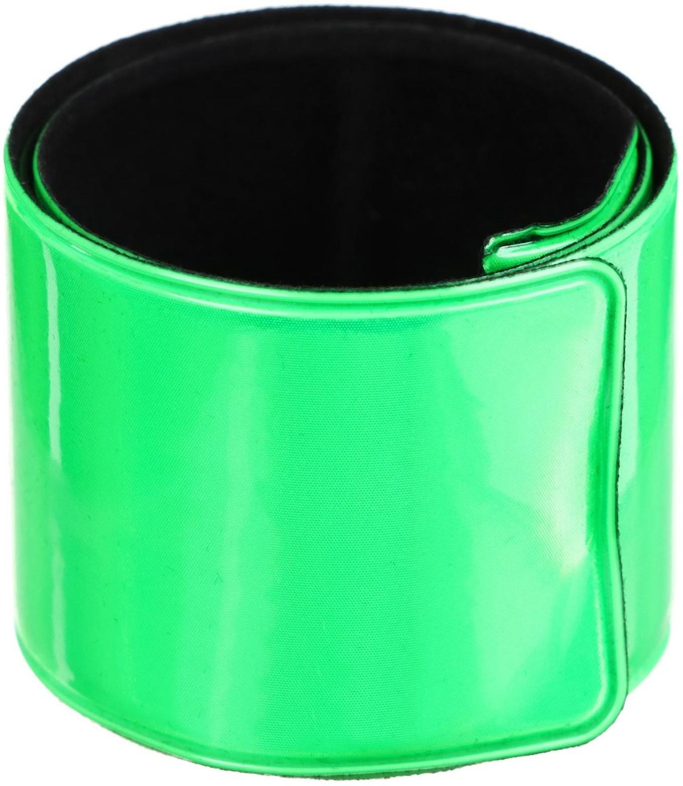 Лента Dream Bike светоотражающая,30х340мм, на ногу/руку, самозатягивающаяся, цвет зелёный