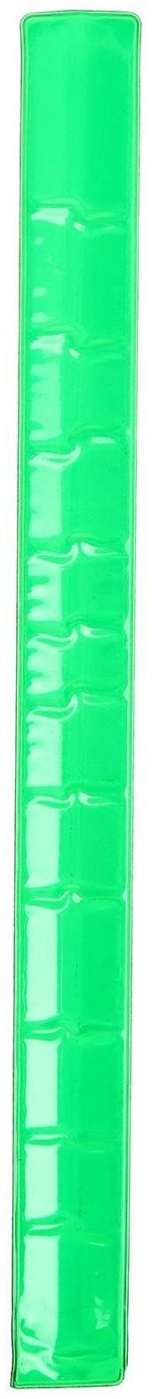 Лента Dream Bike светоотражающая,30х340мм, на ногу/руку, самозатягивающаяся, цвет зелёный