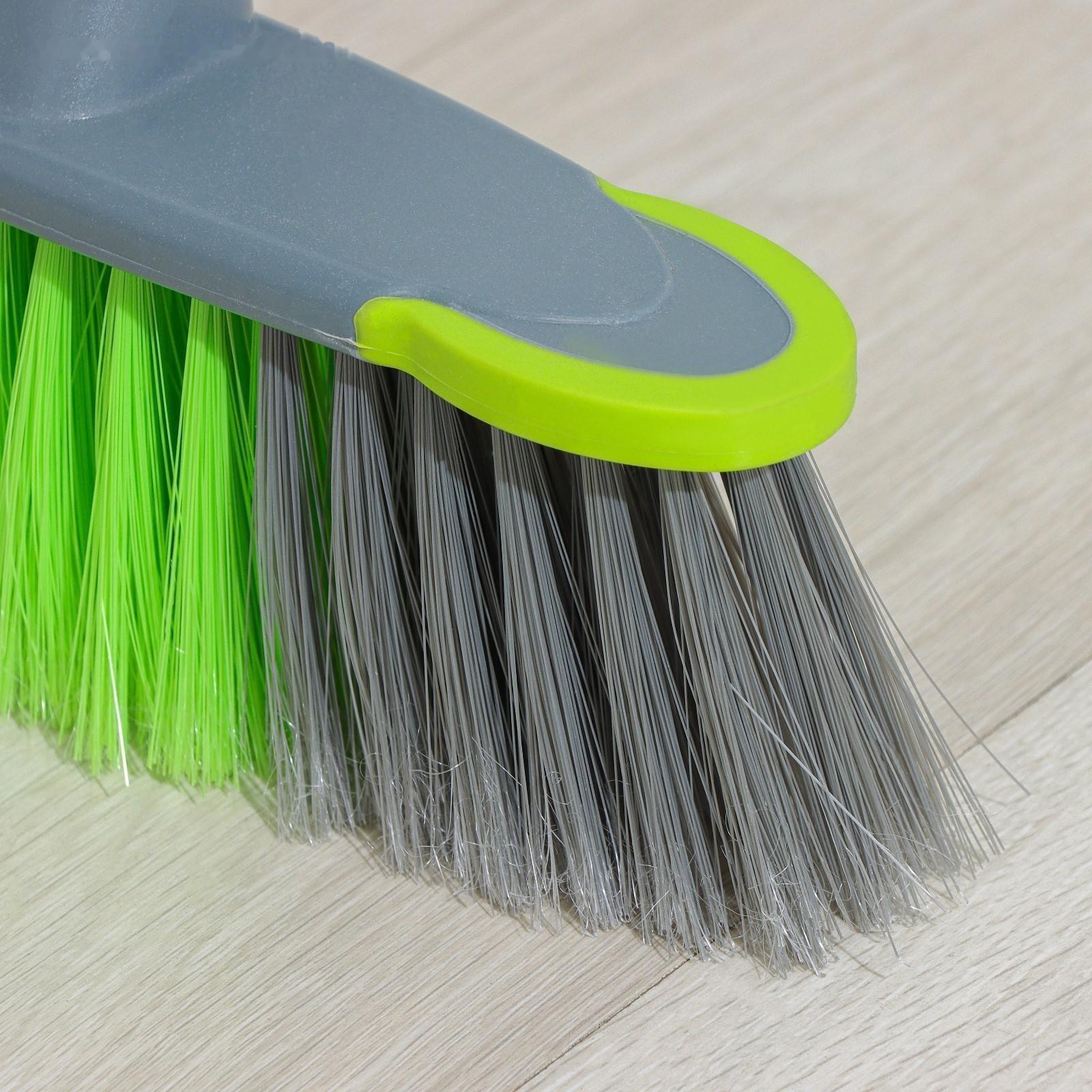 Щётка для пола с отбойниками Доляна, черенок из нержавеющей стали, 27×6×126 см, цвет МИКС