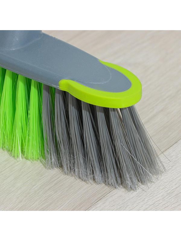 Щётка для пола с отбойниками Доляна, черенок из нержавеющей стали, 27×6×126 см, цвет МИКС