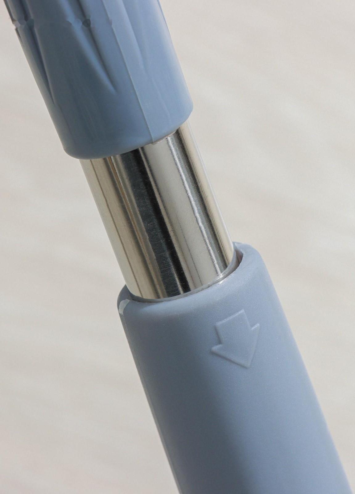 Швабра с отжимом Twist Доляна, насадка из микрофибры 36×14 см, стальная нержавеющая ручка 125 см