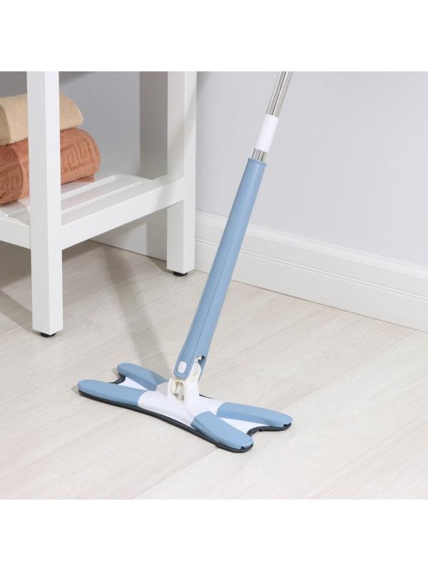 Швабра с отжимом Twist Доляна, насадка из микрофибры 36×14 см, стальная нержавеющая ручка 125 см