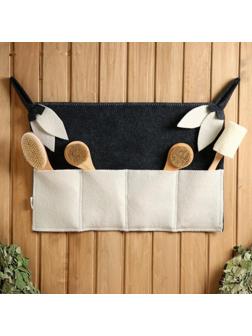 Коврик банный настенный, войлок,  4 кармана 60х40 см