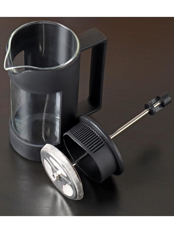 Френч-пресс стеклянный «Футуризм», 350 мл, цвет чёрный