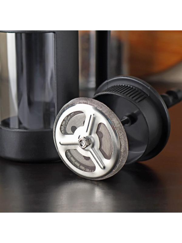 Френч-пресс стеклянный «Футуризм», 350 мл, цвет чёрный