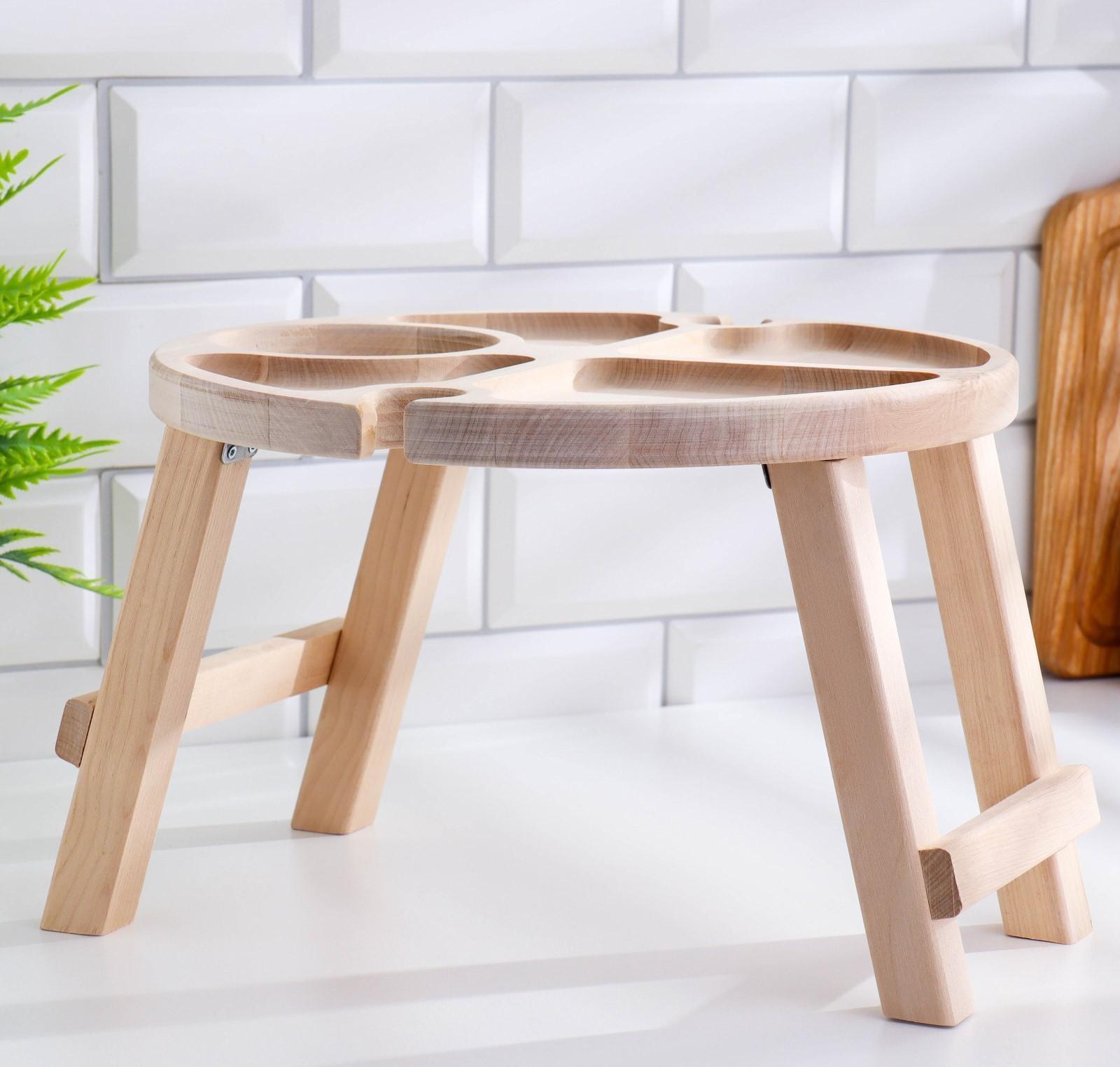 Столик - поднос с менажницей и складными ножками 