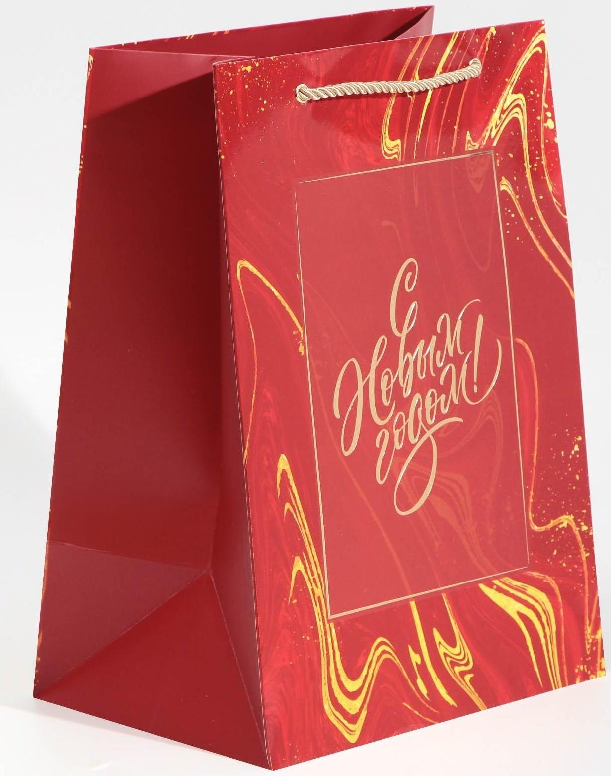 Пакет ламинированный «Рубин», 21 × 30 × 15 см