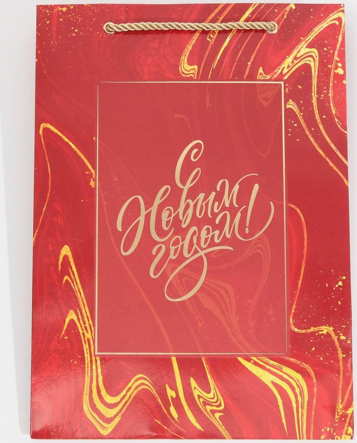 Пакет ламинированный «Рубин», 21 × 30 × 15 см