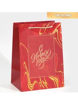 Пакет ламинированный «Рубин», 21 × 30 × 15 см