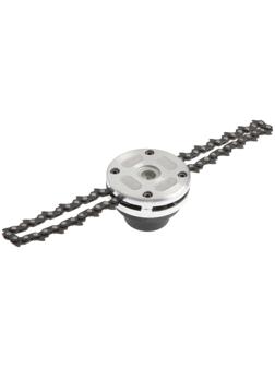 Катушка для триммера с цепью ТУНДРА, алюминиевый корпус, М10 х 1.25 левая