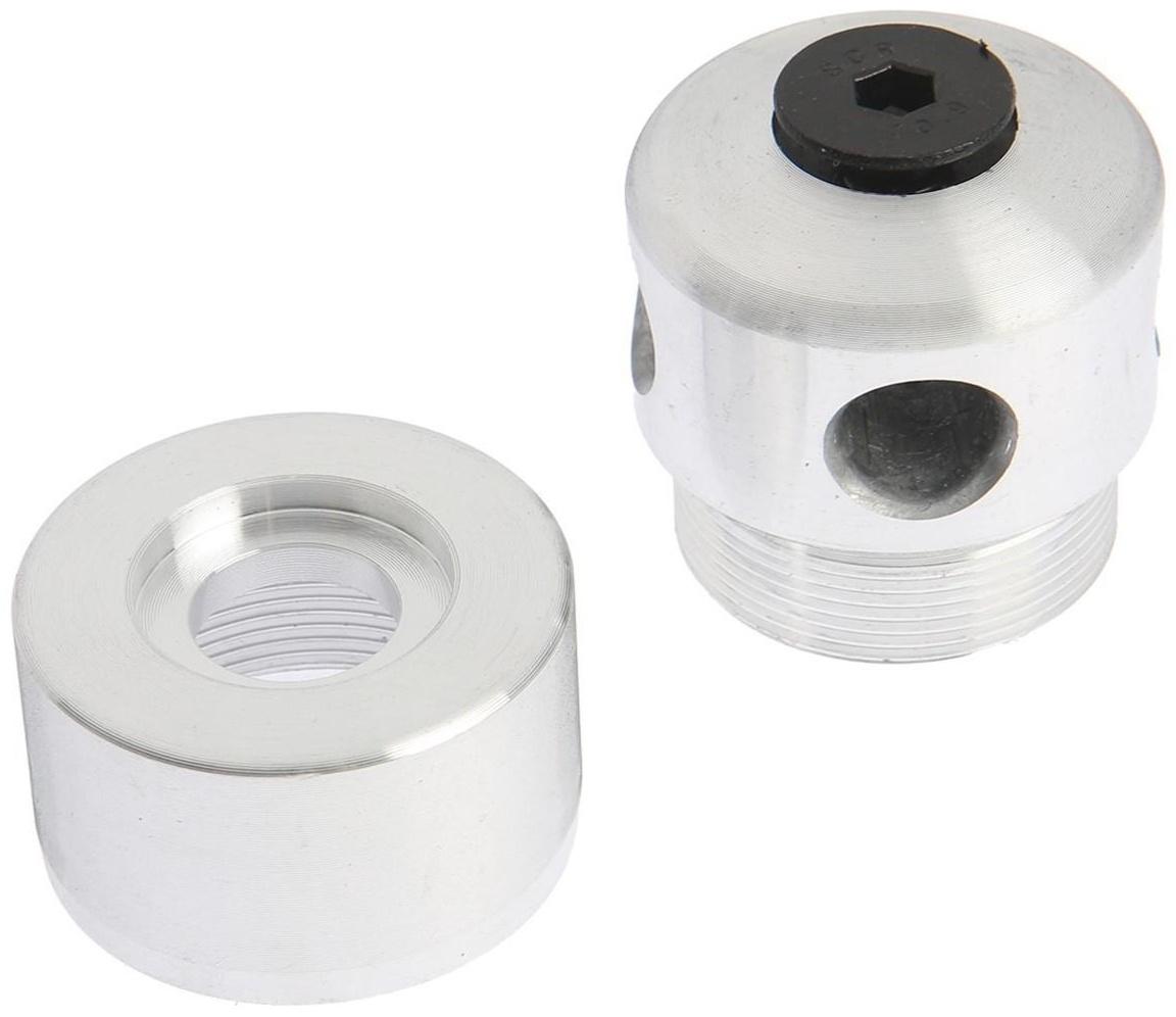 Катушка для триммера ТУНДРА, алюминиевый корпус, леска 2-2.4 мм, М10 х 1.25 левая, адаптеры
