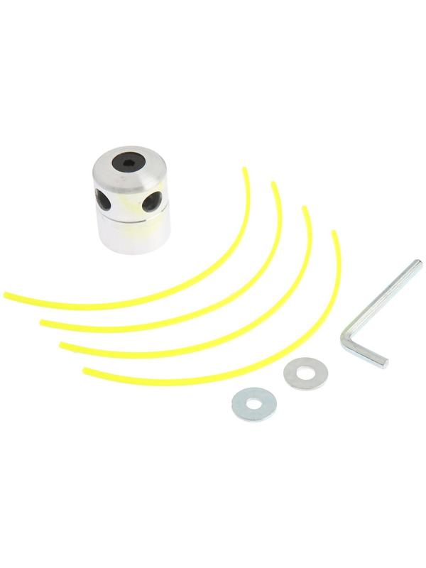 Катушка для триммера ТУНДРА, алюминиевый корпус, леска 2-2.4 мм, М10 х 1.25 левая, адаптеры