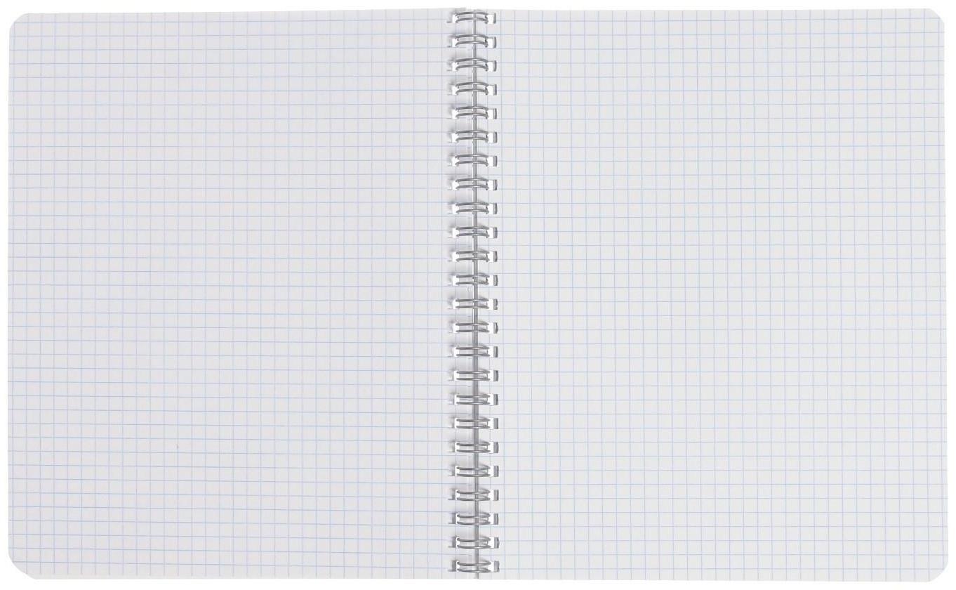 Тетрадь 48 листов в клетку на гребне 