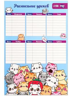 Расписание уроков «Мур-р-рчательные котики» А3