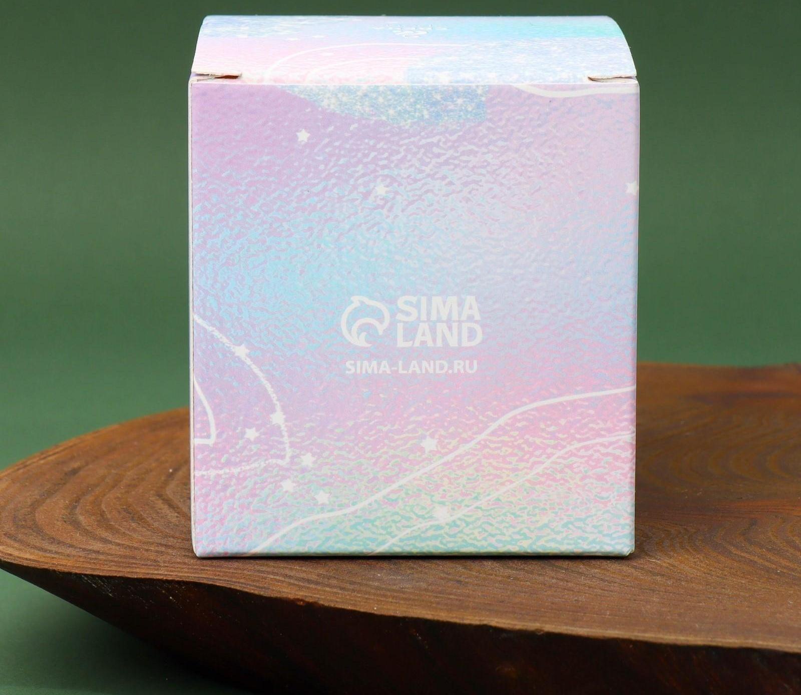 Новогодняя свеча в стакане «Зима-время чудес», аромат вишня, 7 х 7 х 7,7 см.