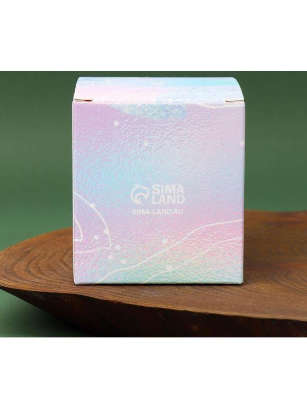 Новогодняя свеча в стакане «Зима-время чудес», аромат вишня, 7 х 7 х 7,7 см.