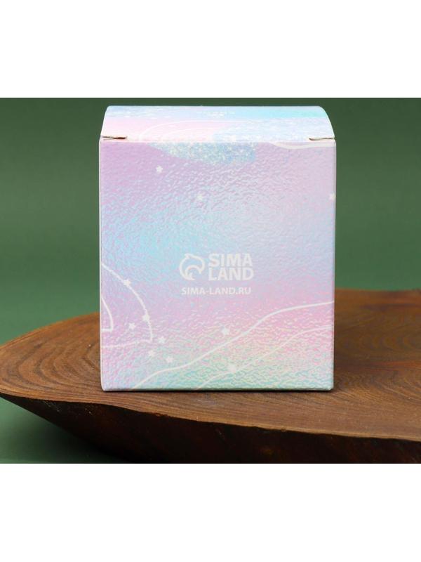 Новогодняя свеча в стакане «Зима-время чудес», аромат вишня, 7 х 7 х 7,7 см.