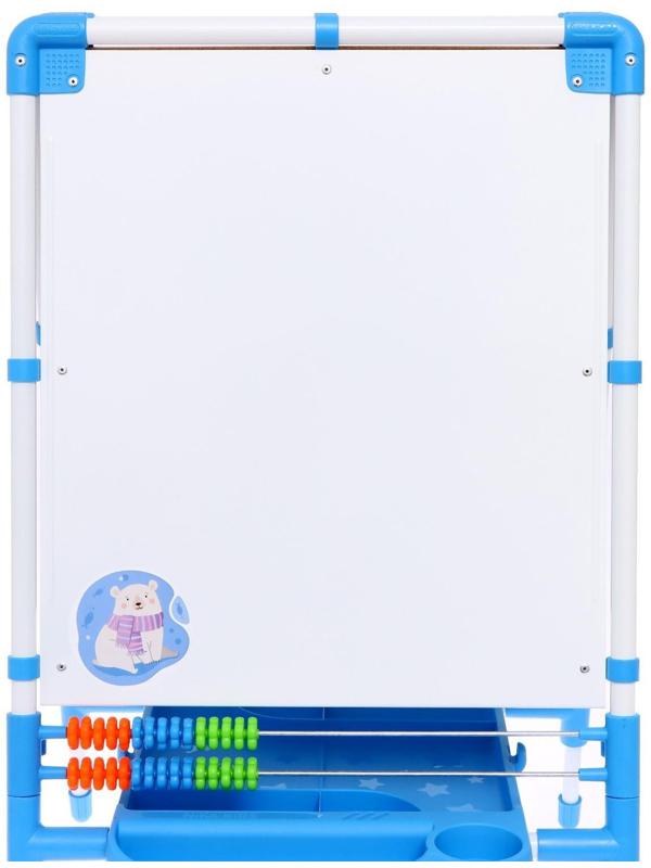 Мольберт двусторонний регулируется по высоте 1, цвет голубой