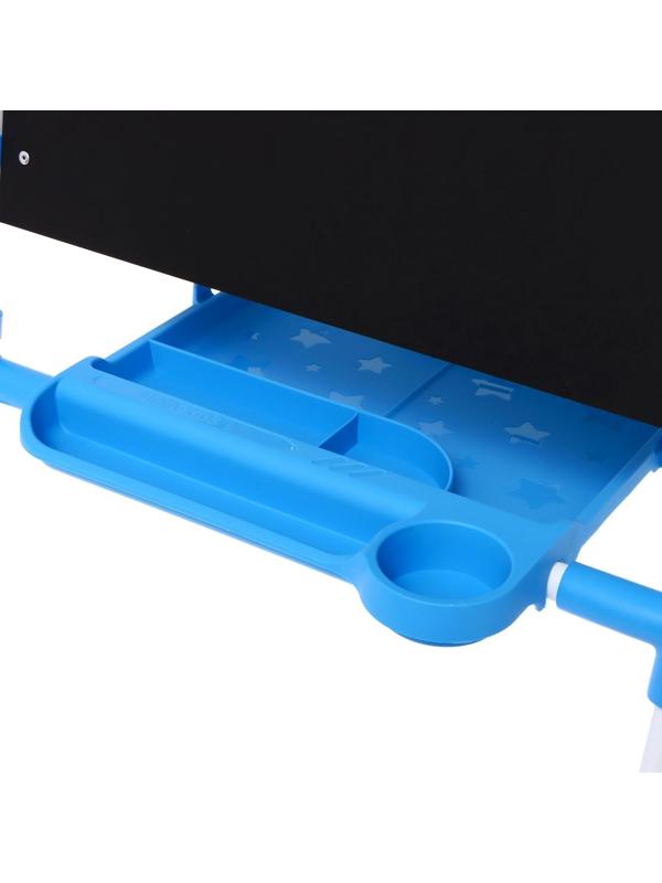 Мольберт двусторонний регулируется по высоте 1, цвет голубой