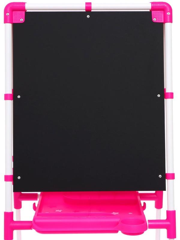 Мольберт двусторонний регулируется по высоте 1, цвет розовый