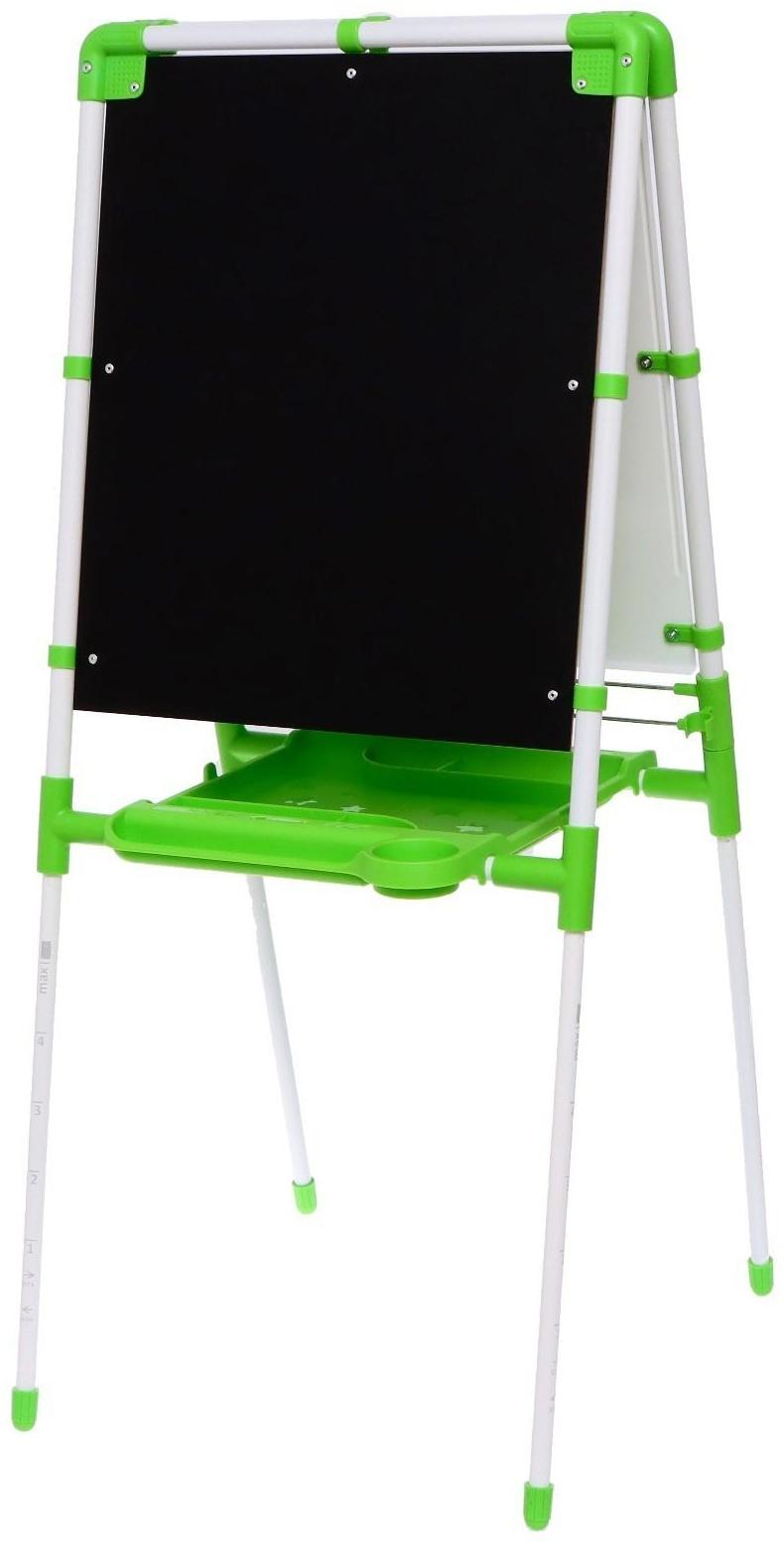 Мольберт детский двусторонний «Доска знаний», регулируется по высоте, цвет салатовый