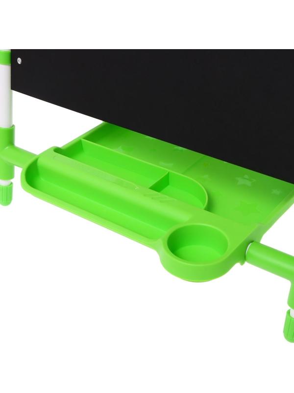 Мольберт детский двусторонний «Доска знаний», регулируется по высоте, цвет салатовый