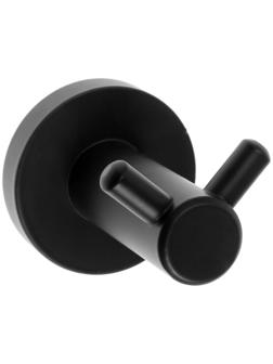 Крючок Accoona A12601-1, настенный, двойной, черный