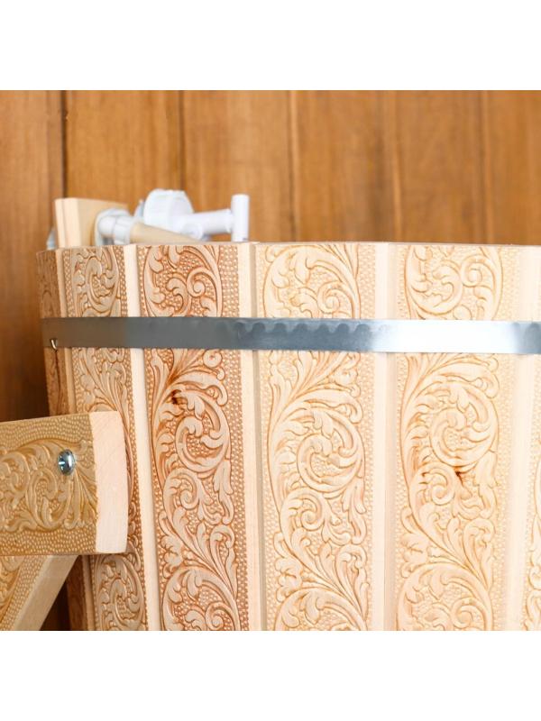 Обливное устройство 16 л, с пластиковой вставкой Русский узор