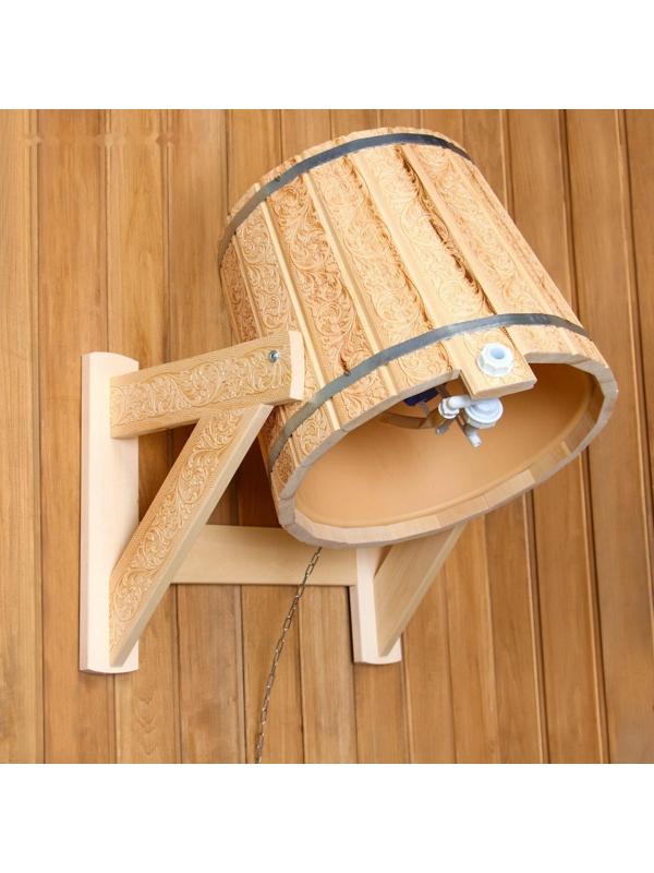 Обливное устройство 16 л, с пластиковой вставкой Русский узор