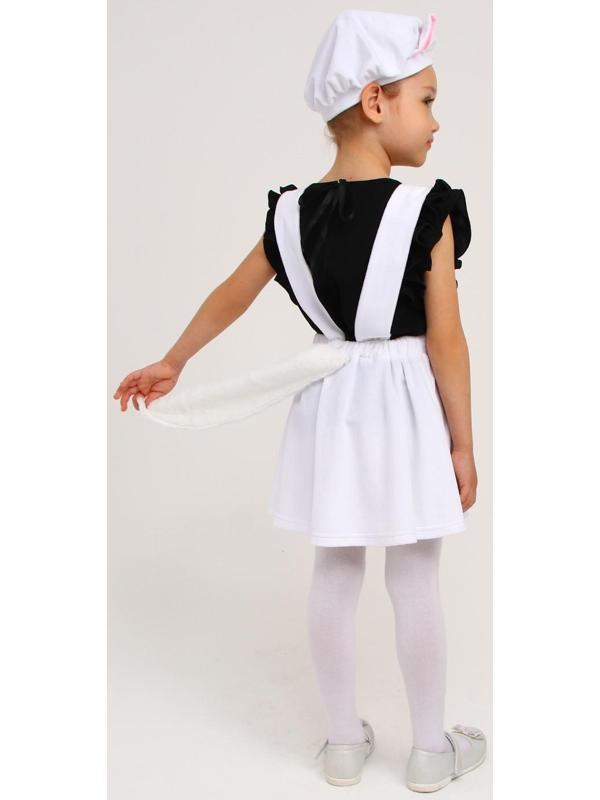 Карнавальный костюм «Кошечка белая с мордочкой», плюш, р. 28, рост 98-104 см