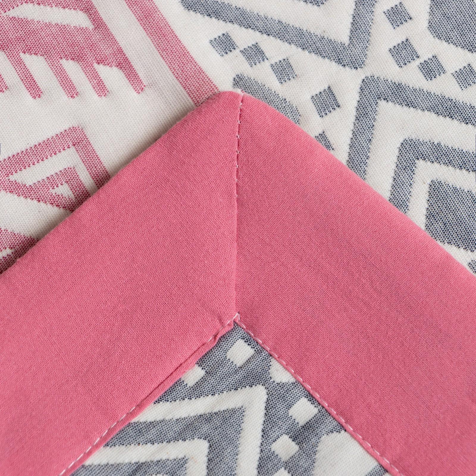 Покрывало хлопковое Этель «Инди» 150х240±5 см, цвет серо-розовый,100%хлопок, 300гр/м2