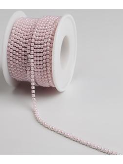 Цепь с жемчугом, 2 мм, SS6, 9 ± 1 м, цвет МИКС