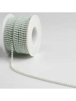 Цепь с жемчугом, 2 мм, SS6, 9 ± 1 м, цвет МИКС