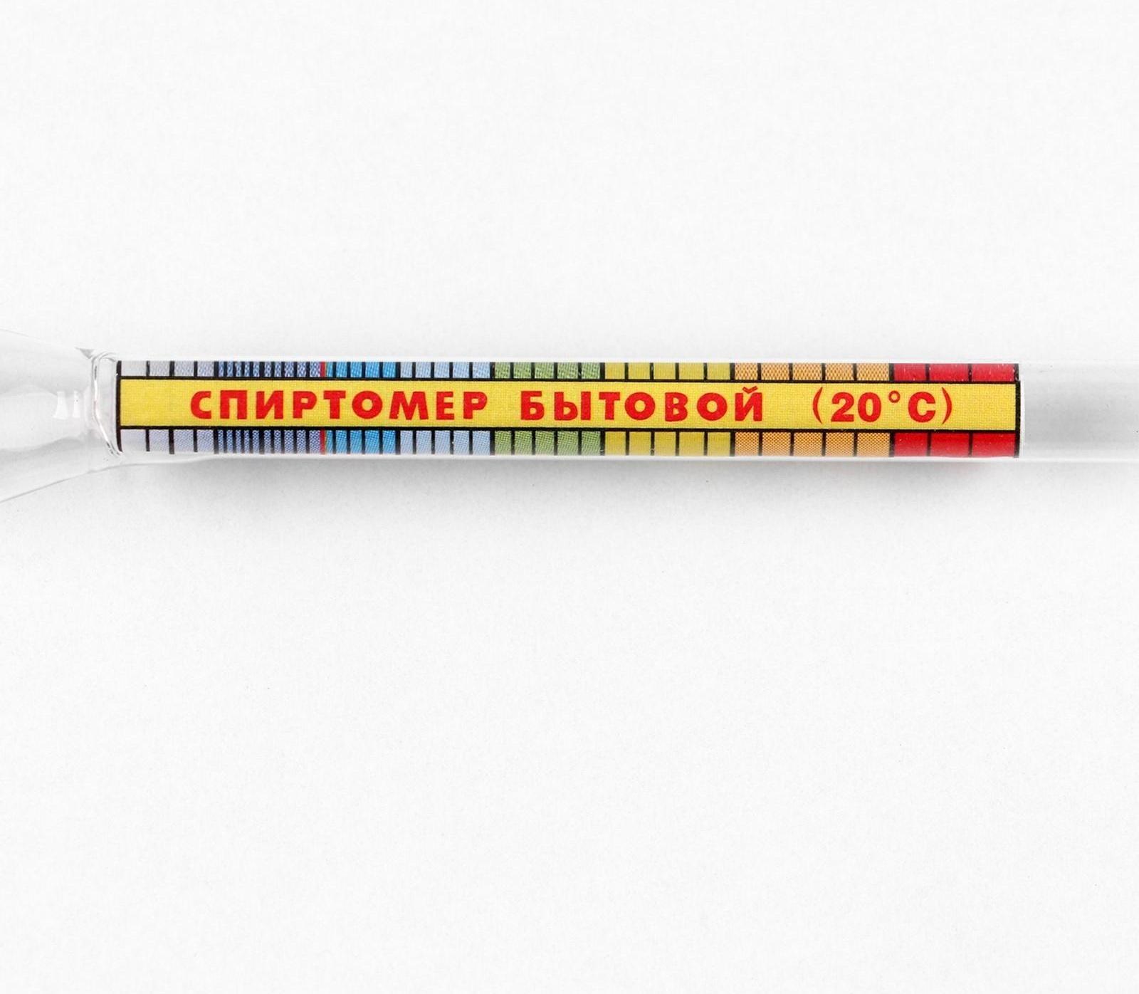 Спиртомер и наклейки на бутылку «С Новым годом»