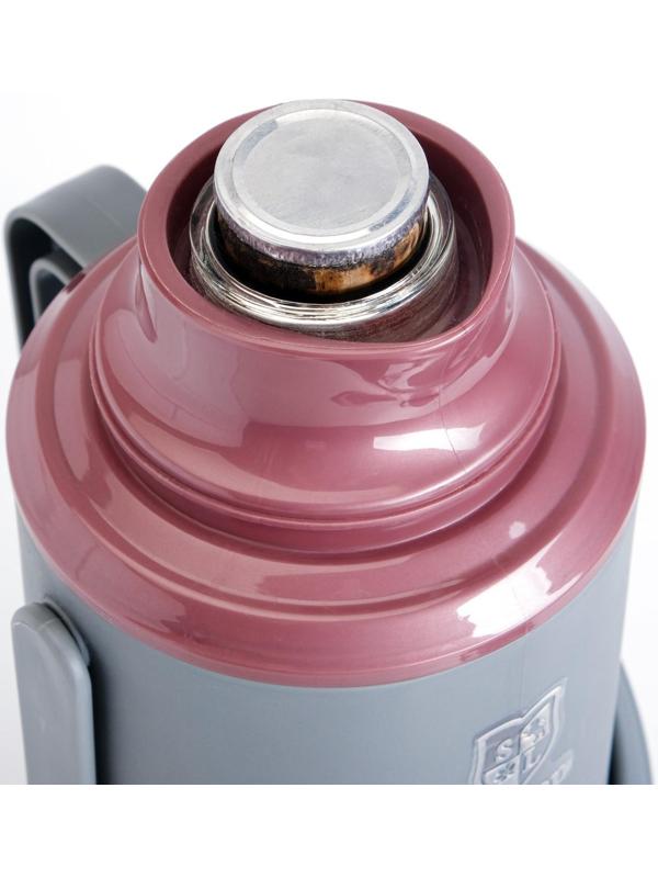 Термос со стеклянной колбой, 1.2 л, сохраняет тепло 24 ч , микс