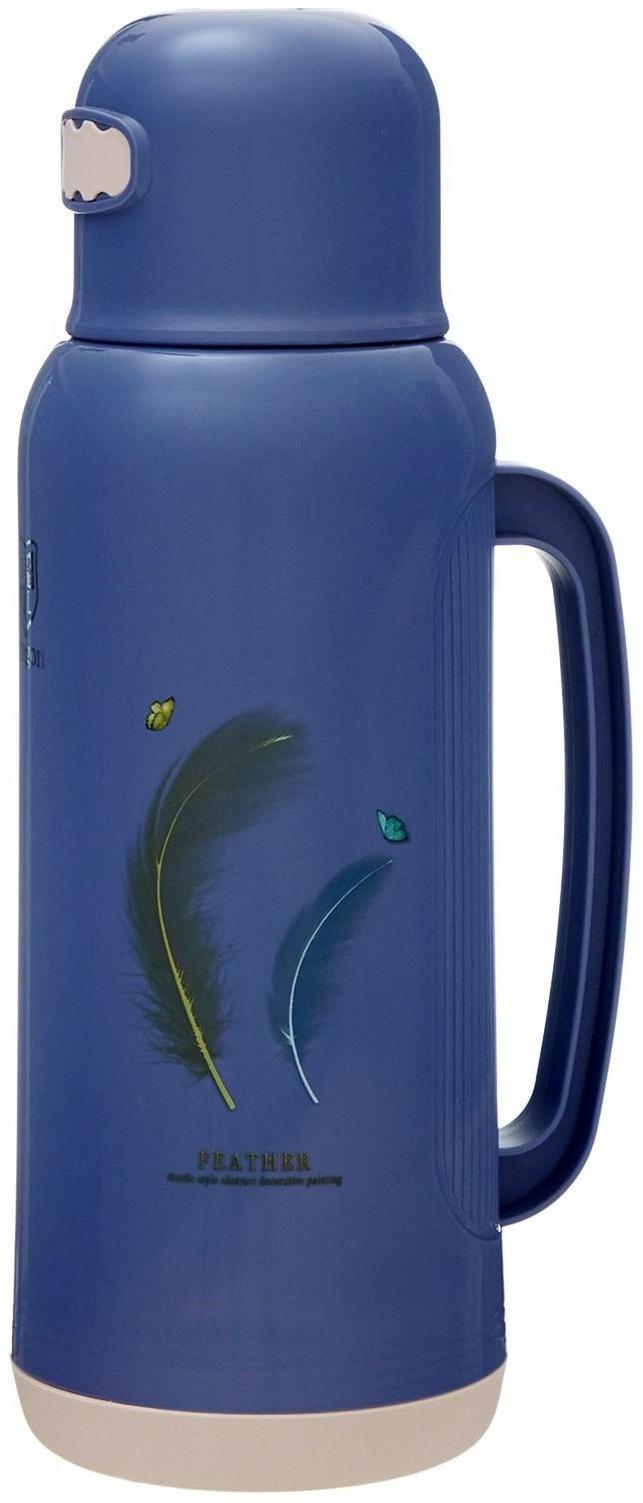 Термос со стеклянной колбой, 2 л, сохраняет тепло 24 ч, микс