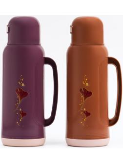 Термос со стеклянной колбой, 2 л, сохраняет тепло 24 ч, микс