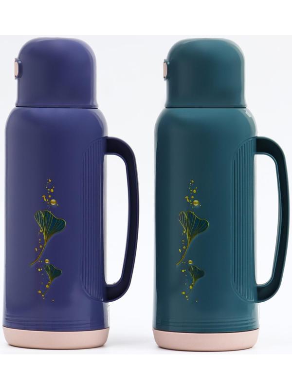 Термос со стеклянной колбой, 2 л, сохраняет тепло 24 ч, микс