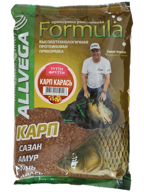 Прикормка ALLVEGA Formula Carp Carassin, карп, карась, тутти фрутти, 900 г